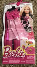 BARBIE 2014 COMPLETE LOOKS PINK LACE DRESS  ACCESSORIES CLR32/CFX92 New