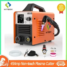 HITBOX 110/220V Air Plasma Cutter 45A Non-HF Non-Touch Pilot Arc Cutting Machine