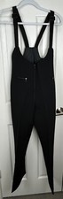 Vintage EDELWEISS Black Ski Snowboarding Overalls Pants Women  s Size 12 R