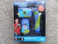 Discovery Kids 3 Piece Optics Kit Flashlight-Camera-Compass NIBl MSRP $24.99