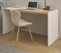Schreibtisch Laptoptisch Computertisch Weiß Eiche 143 Cm BüRo Homeoffice Center