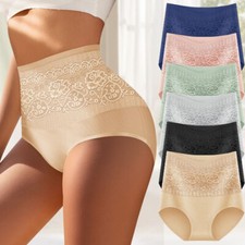 3pack Lot Women Full Coverage Cotton High Waist Panties Underwear Brief Lingerie