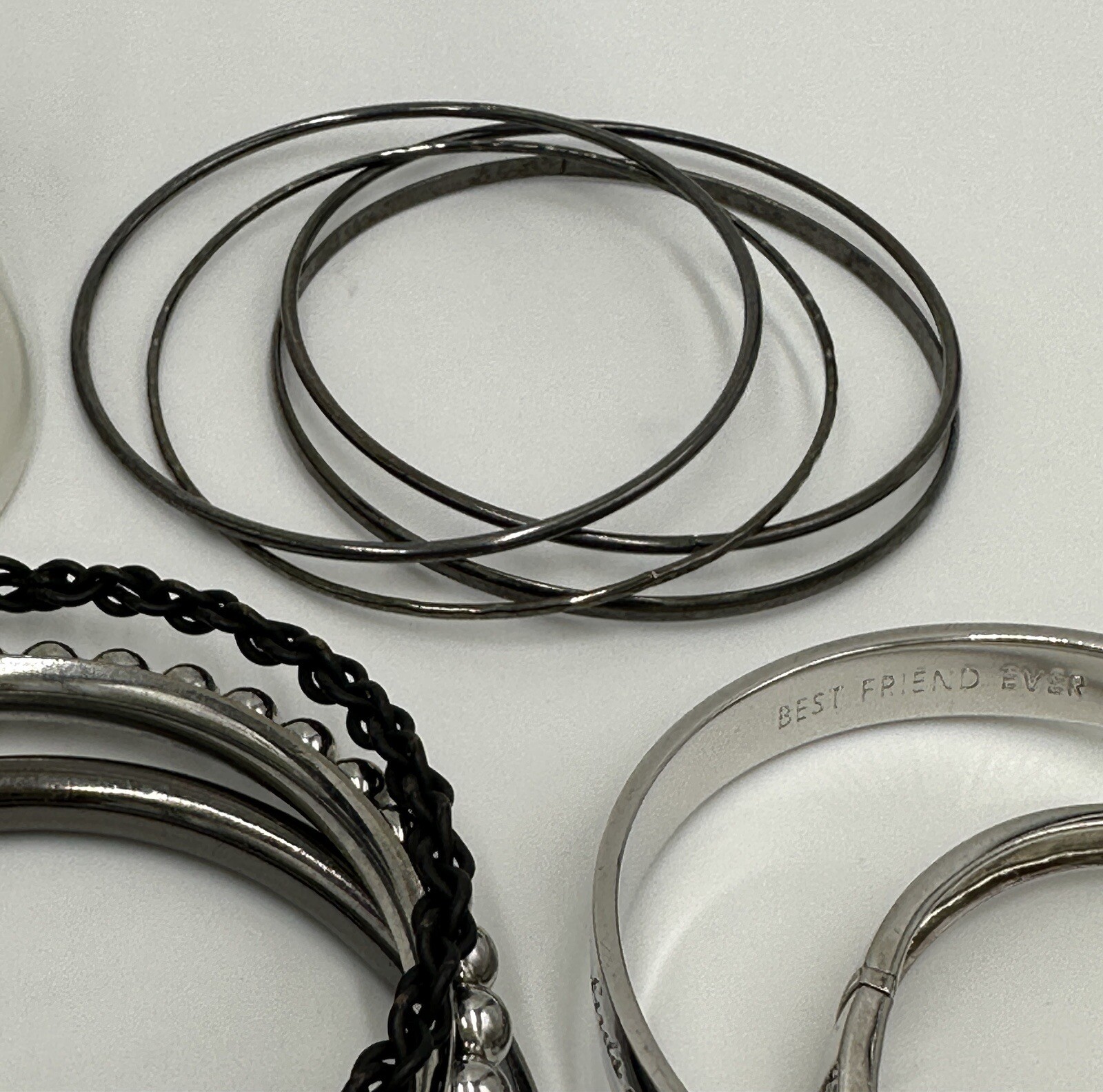 Assorted Silver Tone Fashion Bangle Cuff Bracelet… - image 7