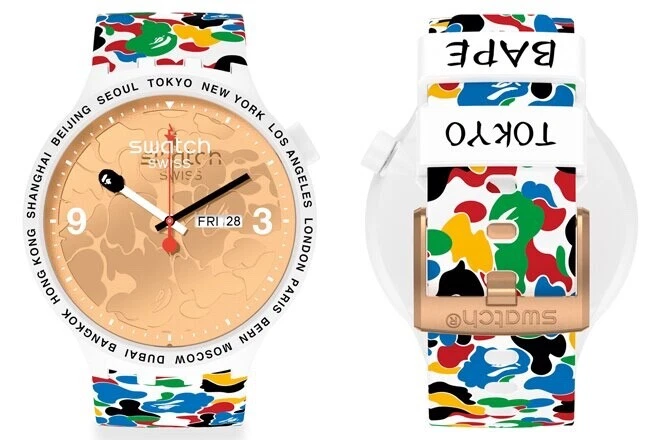 Swatch x bape tokyo gray multi camo new arrivals