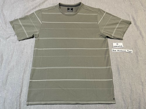 HURLEY - Men's T-Shirt Short Sleeve - Size S - SMALL - Green - Striped - NWOT - Picture 3 of 12