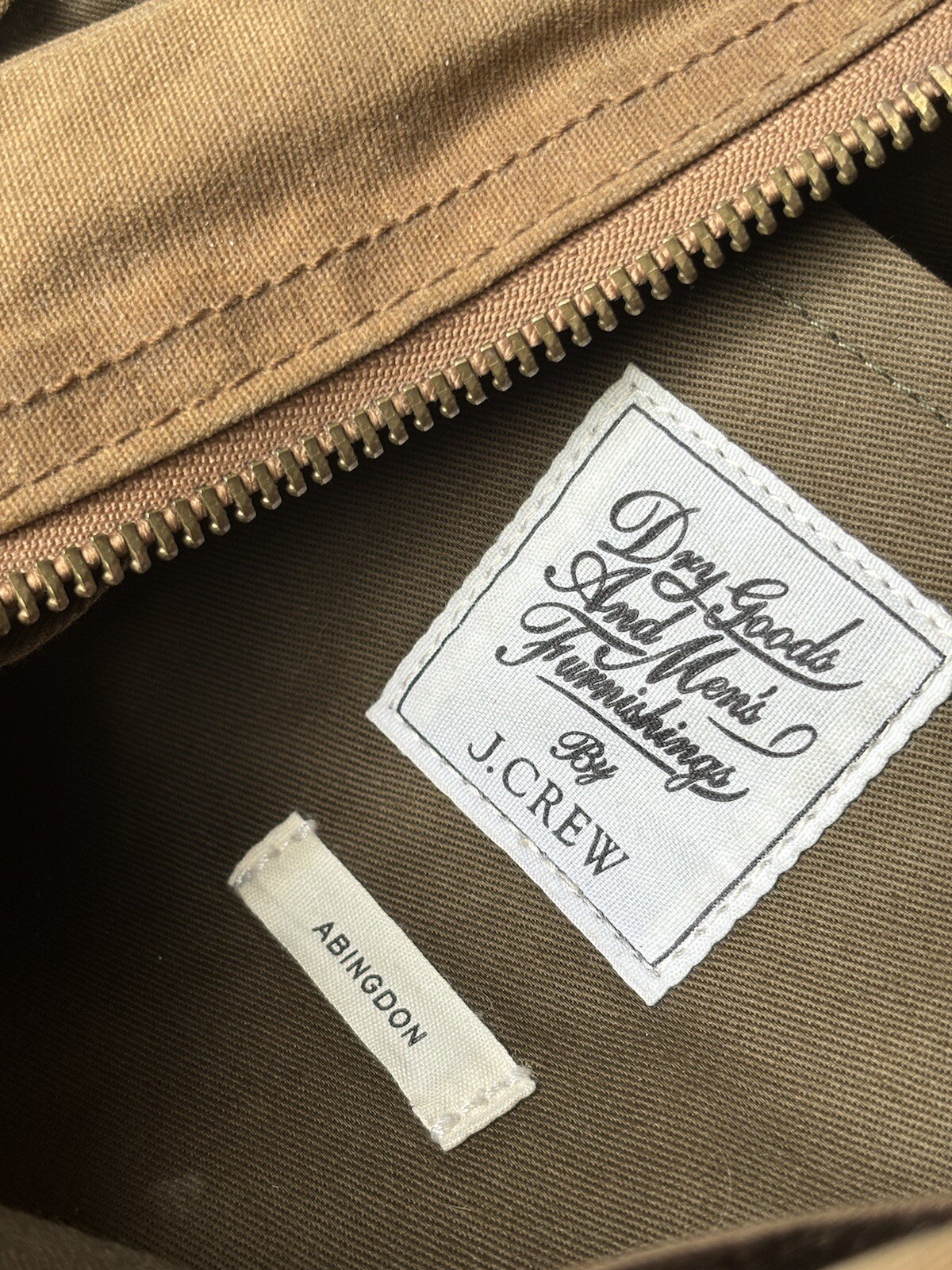 J Crew Dry Goods Abingdon Canvas Messenger Bag Waxed Cotton Leather