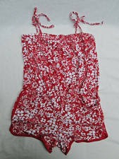   CRAZY 8 girls red floral romper size 8 cotton knit CRAZY8 Gymboree