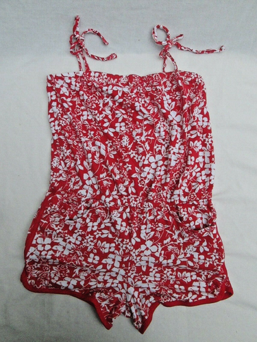 ❤ CRAZY 8 girls red floral romper size 8 cotton knit CRAZY8 Gymboree