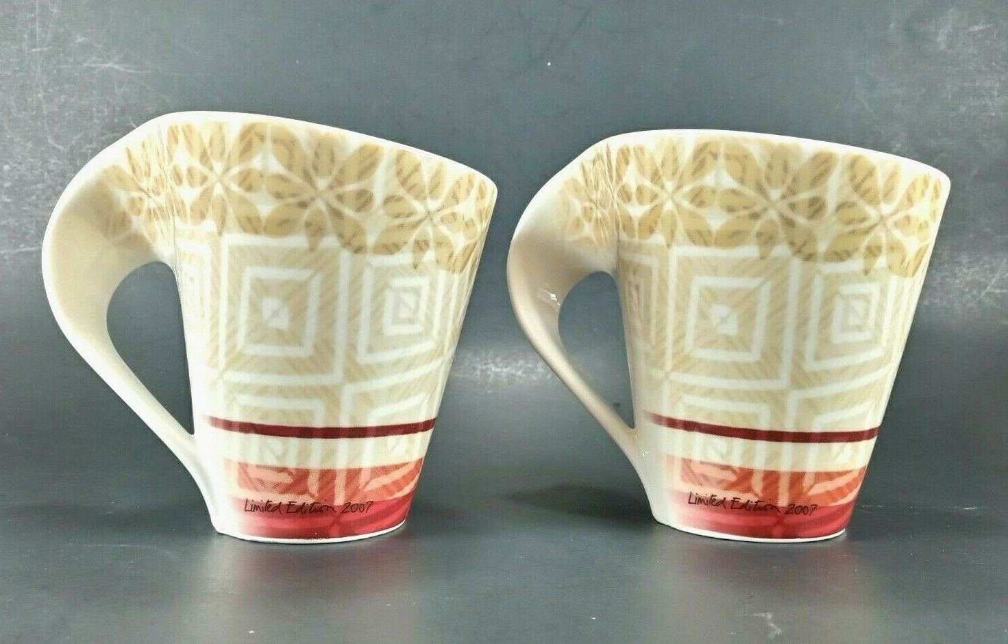 Villeroy & Boch Mugs New Wave Okavango 2 Coffee Cups '07 Limited Edition 12oz