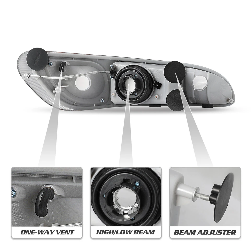 Pair Headlights For Peterbilt 330 325 335 337 340 348 382 384 386 387 Headlamps - Image 3 of 4