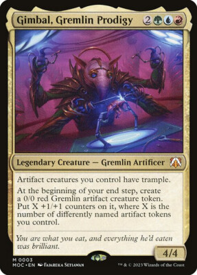 NM Foil Gimbal, Gremlin Prodigy, MTG, Lord of the Rings, Magic the Gathering, 3