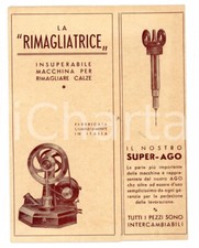 1946 MILANO Comm. Angelo BORDOGNA presenta la rimagliatrice - Pieghevole