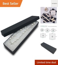 25-Pack Cotton-Filled Jewelry Boxes in Matte Black - Elegant Gift Cases