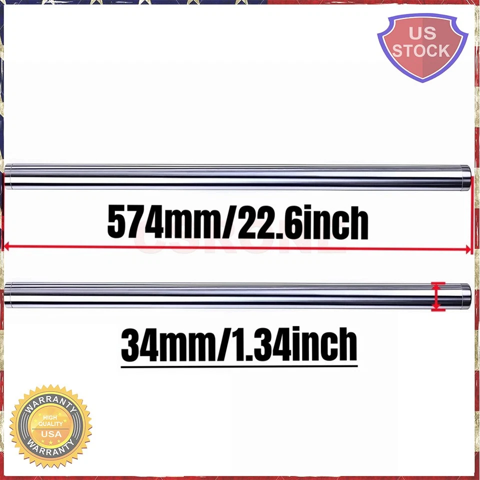 Tubos de horquilla interiores de suspensión delantera para Yamaha RT1B RT2 RT3 DT1E DT2 1970 1974 EE. UU. Foto 2 de 4