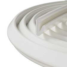 19.7ft V-Shape Thin Weather Stripping Door Frame Seal Strip,White White 19.7 FT