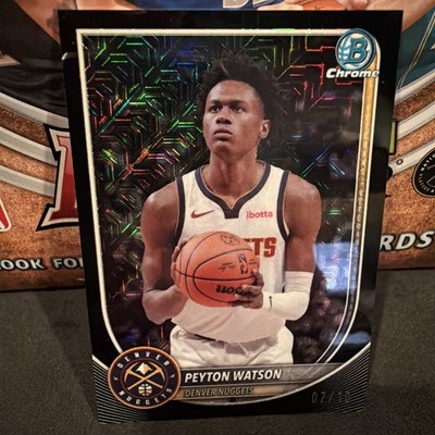 2025 Bowman Chrome Peyton Watson /10 Denver Nuggets Basketball    black mojo