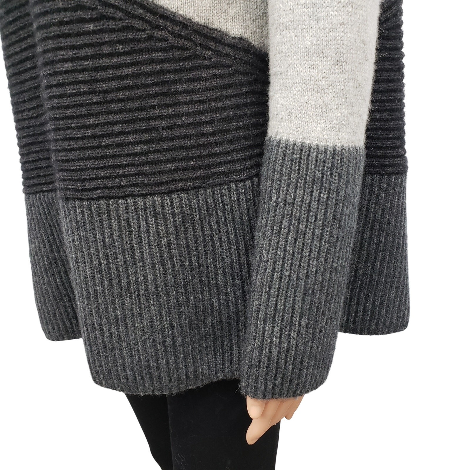 French Connection Patchwork Mock Neck Sweater Siz… - image 10