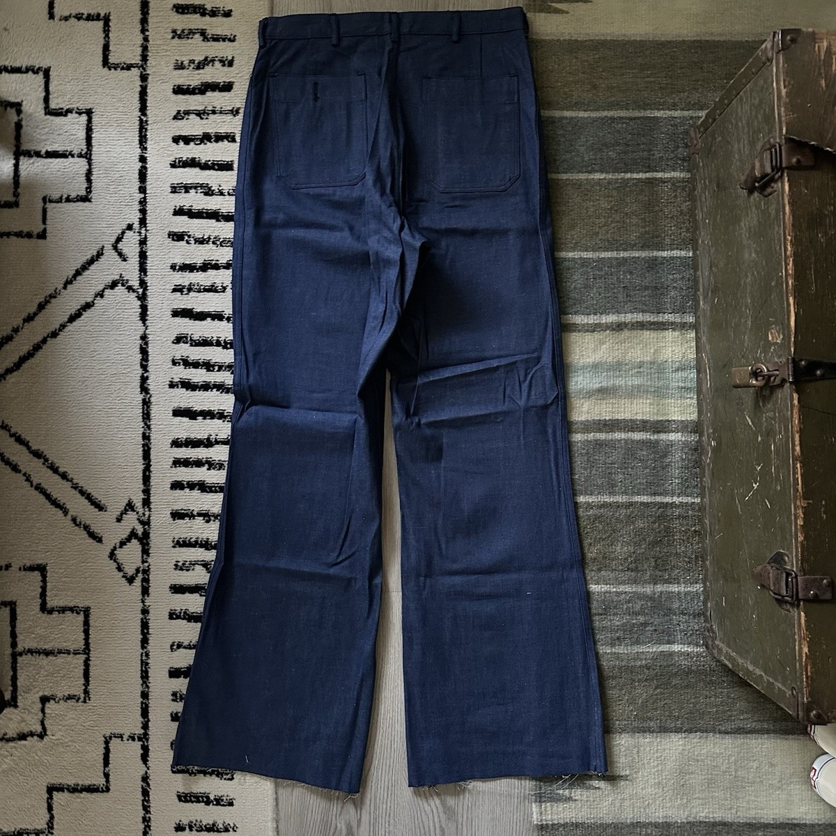 Vintage Deadstock 1966 60s Selvedge USN Denim Navy Dungarees