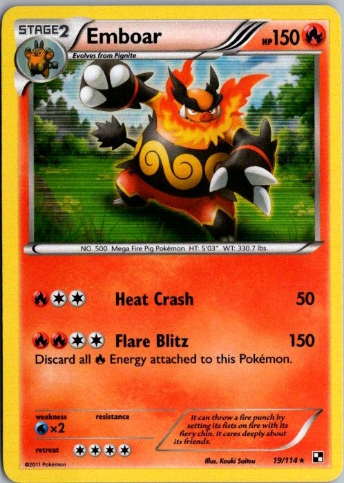 Emboar - (Cracked Ice Holo) Holo Holo Rare Deck Exclusives 019/114 LP
