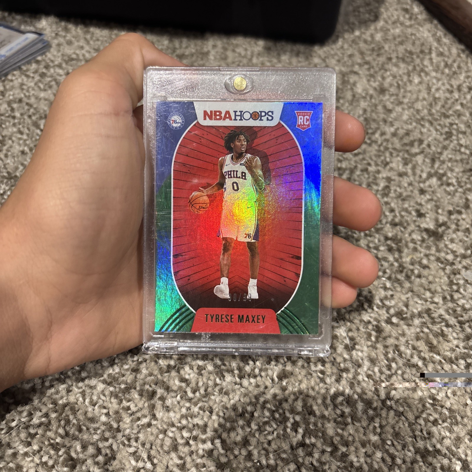 2020-21 Panini NBA Hoops - Tyrese Maxey #207 Green /99 (RC)