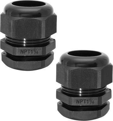 1-1/4'' NPT Nylon Cable Glands, IP68 Waterproof Adjustable Cord Grip Cable Connec