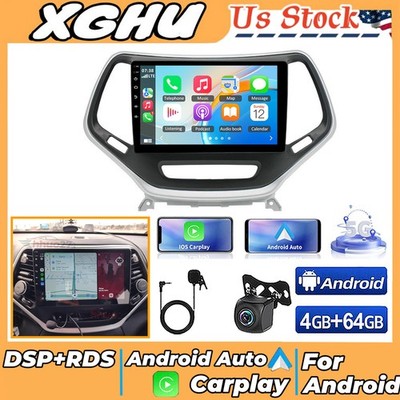 4G+64GB For Jeep Cherokee 2013-2018 Android Carplay Car Stereo Radio GPS Navi FM