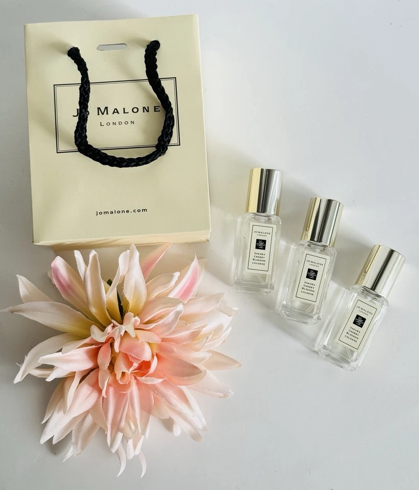 3X JO MALONE London Sakura Flor de Cerezo Viaje Spray Colonia Perfume 0.3oz/9ml Foto 3 de 3