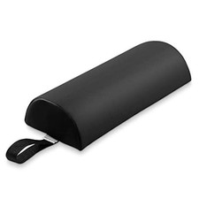 Half Round Neck Massage Table Bolster Pillow Pad - 13 x 6 x 3 Inch - Black