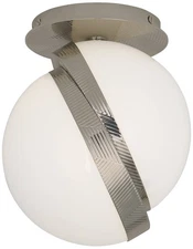 Michael Berman Brut 7" Wide Polished Nickel Ceiling Light