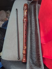 Vintage Schreiber Sonata Flute Recorder Made In Germany W/ Bag and Cleaner