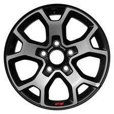 For Jeep Wrangler 18-19 Alloy Factory Wheel 5 Y-spoke Machined Black W Red Jeep