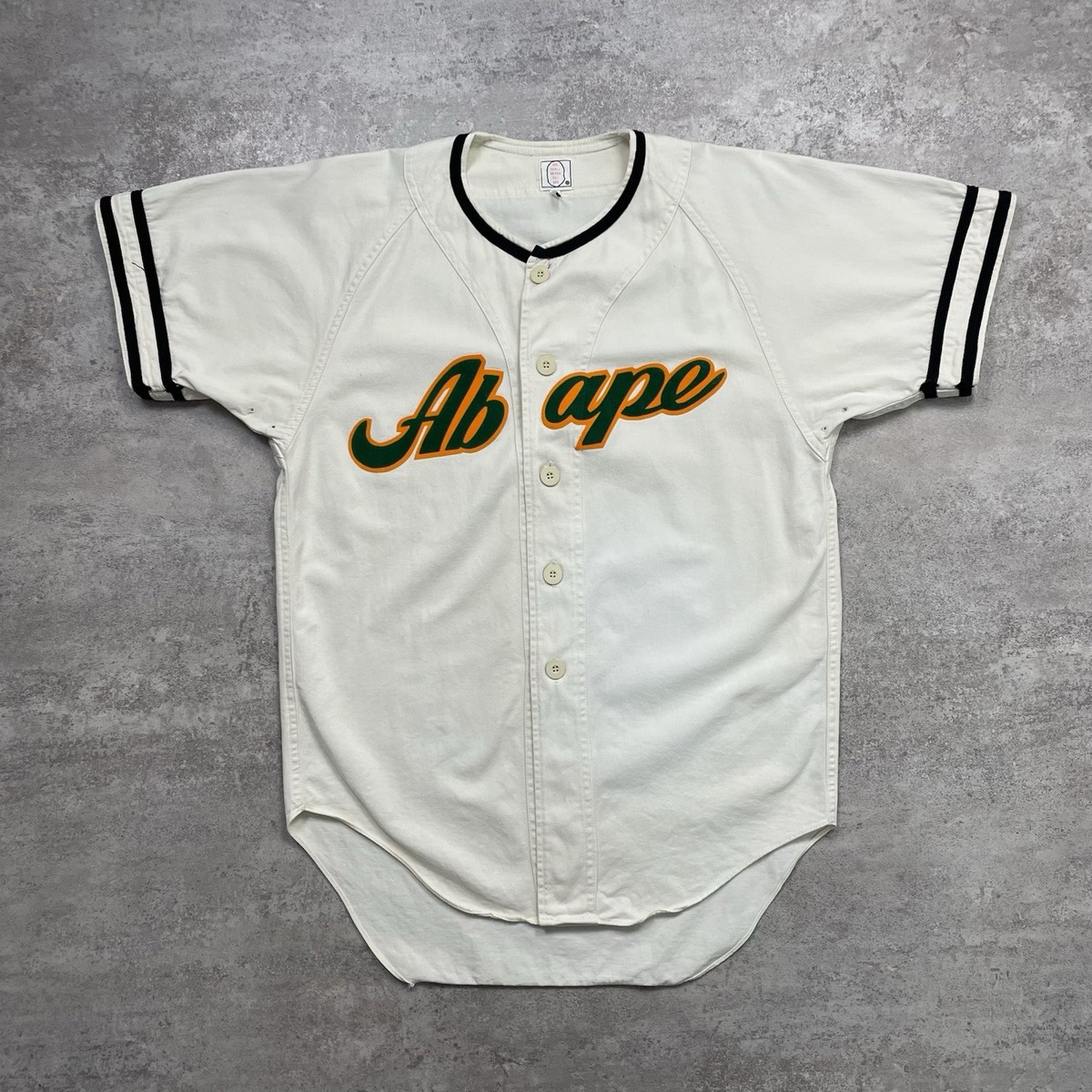 RARE VTG 90s 00s BAPE A BATHING APE BASEBALL JERSEY SIZE M