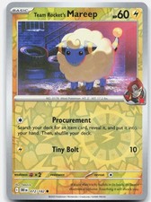 Team Rocket's Mareep 072/182 Common Destined Rivals Pokemon Reverse Holo NM