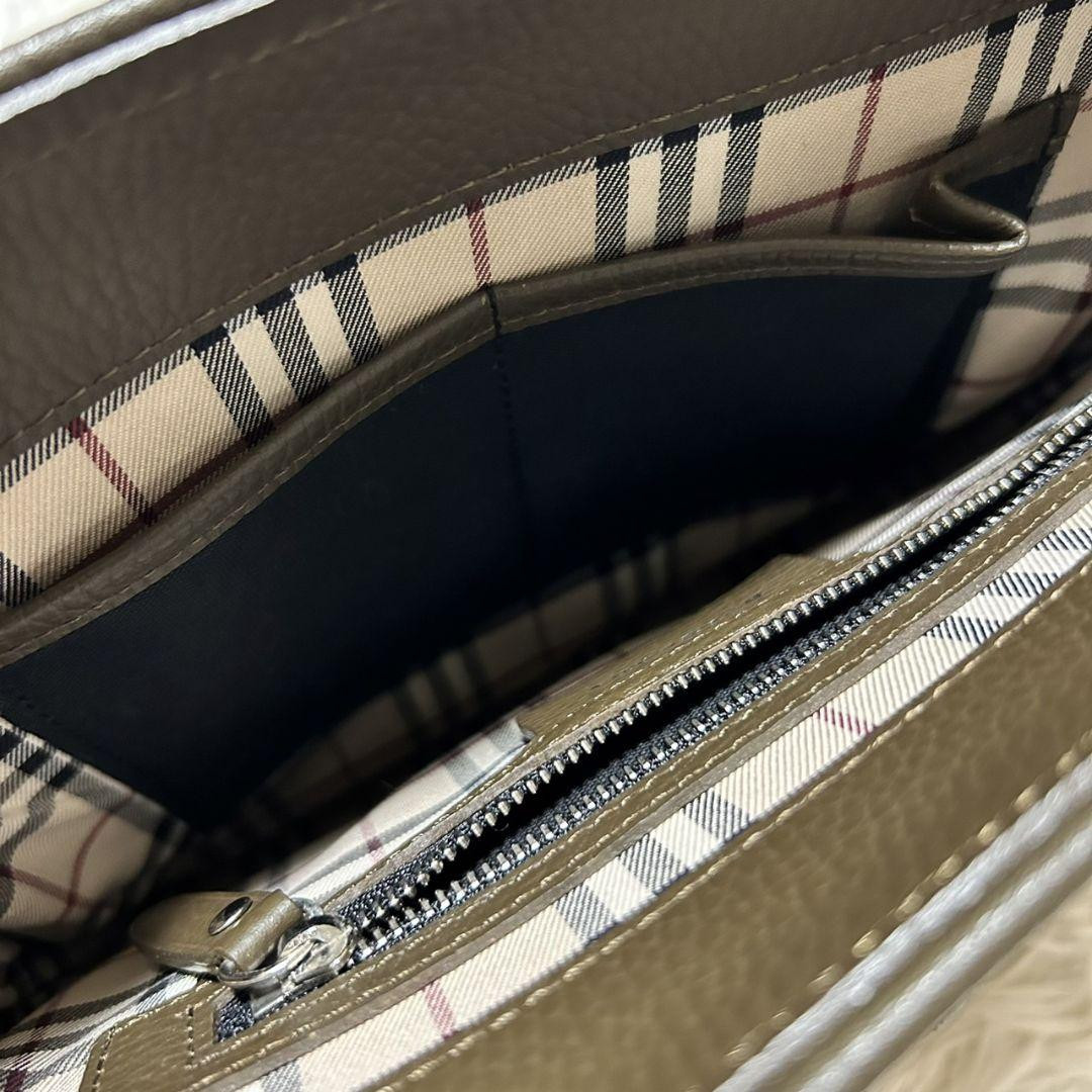 Burberry Shoulder Bag Leather Brown Nova Check Sacoche Burberry Shoulder Bag Leather Brown Nova Check Sacoche
