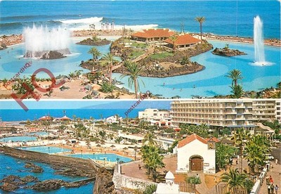Ansichtskarte>>Teneriffa, Puerto De La Cruz, Lago Martianez Y Zona San Telmo