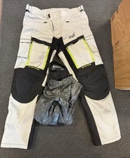 HWK Men's Adventure Motorcycle Cargo Pant, 1000 D Cordura, Silver, 2XL 38W x 34L