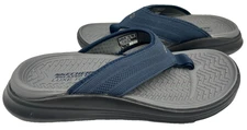 Skechers Men's RF Sargo Point Vista Flips Flop Sandals Blue/Gray Size:9 162F