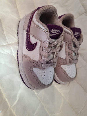 Nike Dunk Low Size UK EU 38, White/Lilac Purple Infant Trainers