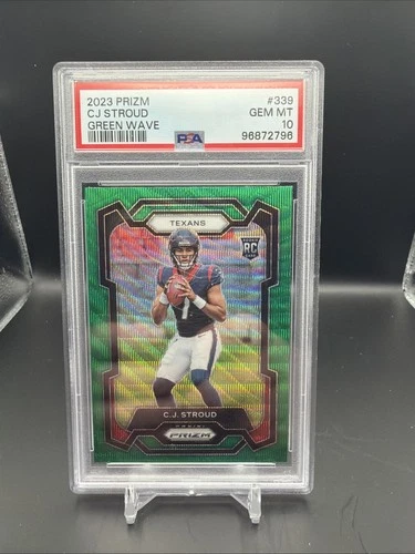 2023 Panini Prizm - Rookies C.J. Stroud #339 Green Wave Prizm (RC)
