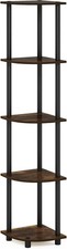 5-Tier Corner Shelf Bookshelf Open Storage Shelves
