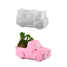 Multi Purpose Silicone Car Shape Plant Pots Mold For Succulent Planter Creations