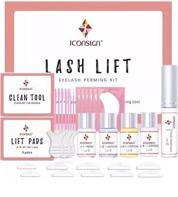 NEU Iconsign Complete Lash Lift Dauerwelle Kit Wimpernverlängerung Brauenlaminierung UK