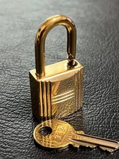 HERMES Cadena Lock Charm 117 Gold Metal Bag Charm Pre-owned