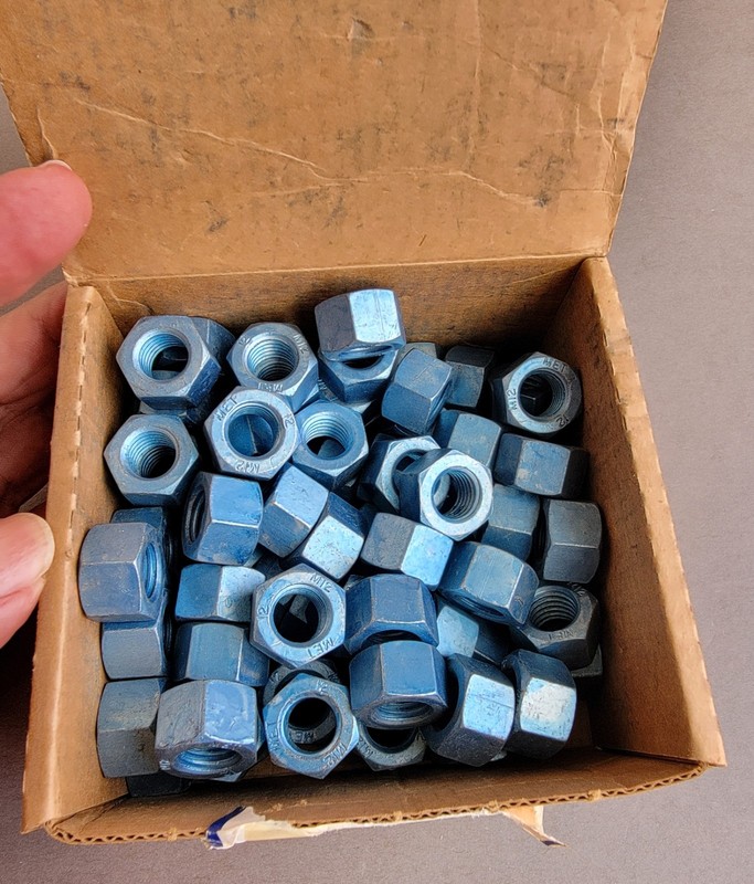 Metric Blue M12-1.75  Thick Hex Nuts High Strength CLASS 12, MET201739 Box Of 80