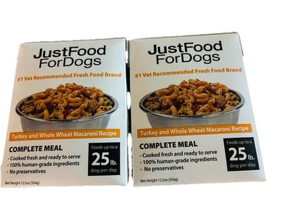 2 Just Food For Dogs Fresh Food Meals And Topper No Preservative Turkey
