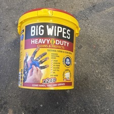 Big Wipes Wet Multi-Purpose Wipes for Heavy Duty Cleaning Use (Bucket of 240)
