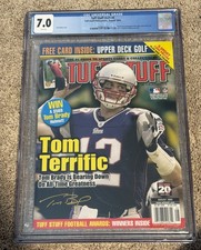 Tom Brady August 2004 Tuff Stuff Ne Patriots Cgc 7.0 Pop 1 1 Higher
