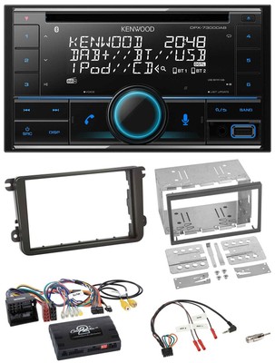 Kenwood CD 2DIN DAB USB Lenkrad Bluetooth Autoradio für VW T6 15-19 52pin schwar