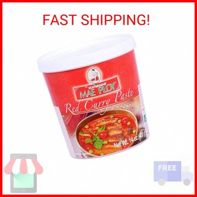 Mae Ploy Red Curry Paste, Authentic Thai Red Curry Paste For Thai Curries And Ot