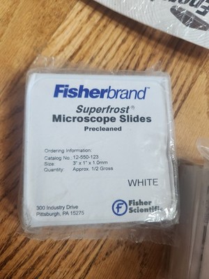 Fisherbrand 12550123 SUPERFROST Plain Microscope Slides  3'' x 1'' x 1 mm